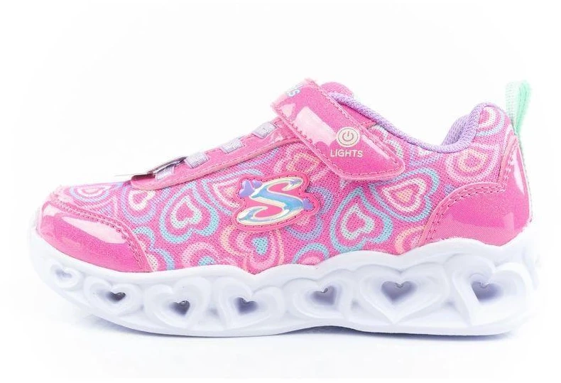 Skechers S Lights-Heart patogūs LED sportiniai bateliai mergaitėms
