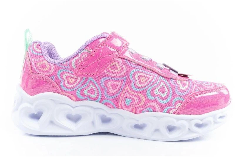 Skechers S Lights-Heart patogūs LED sportiniai bateliai mergaitėms