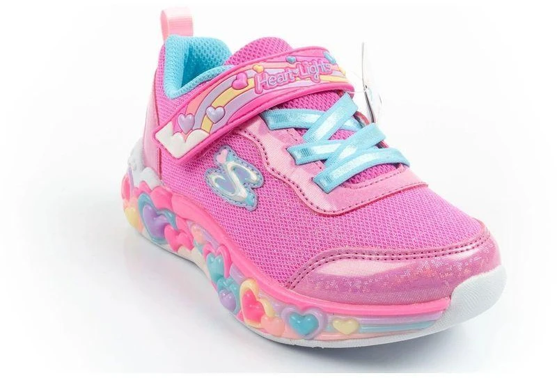 „Skechers S Lights“ LED sportiniai bateliai mergaitėms su lipdukais