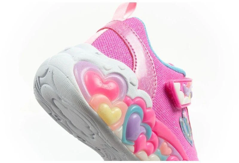 „Skechers S Lights“ LED sportiniai bateliai mergaitėms su lipdukais