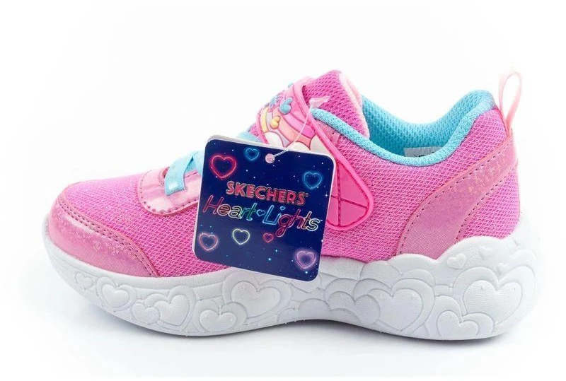 „Skechers S Lights“ LED sportiniai bateliai mergaitėms su lipdukais
