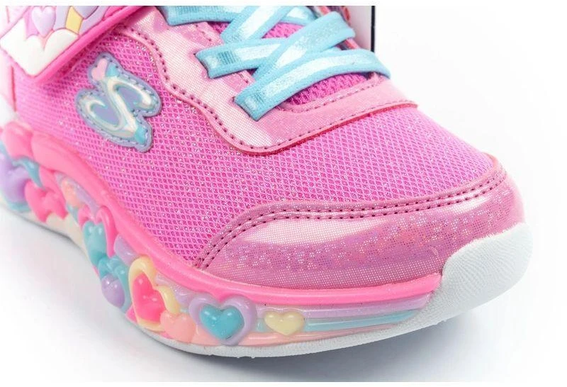 „Skechers S Lights“ LED sportiniai bateliai mergaitėms su lipdukais
