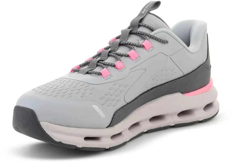 Skechers Slip-ins Glide-Step Vista Lane vaikiški bateliai, pilkai rožiniai