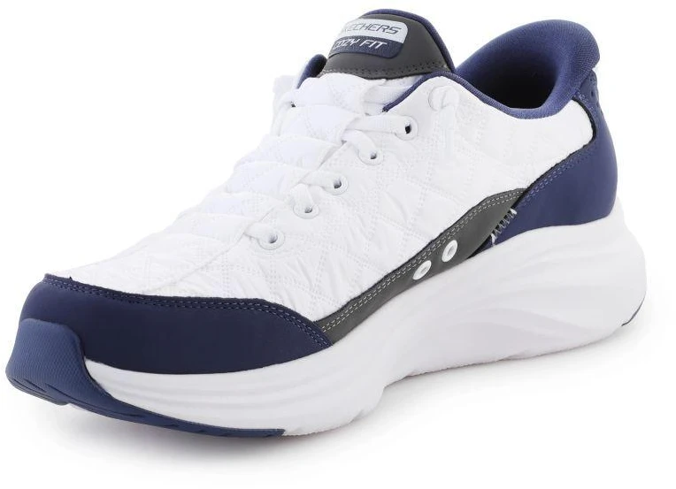 Skechers Slip-ins: Kontūrinis putplastis - Jaukus prigludimas 232619-WNV Balti/Tamsiai mėlyni