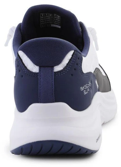 Skechers Slip-ins: Kontūrinis putplastis - Jaukus prigludimas 232619-WNV Balti/Tamsiai mėlyni