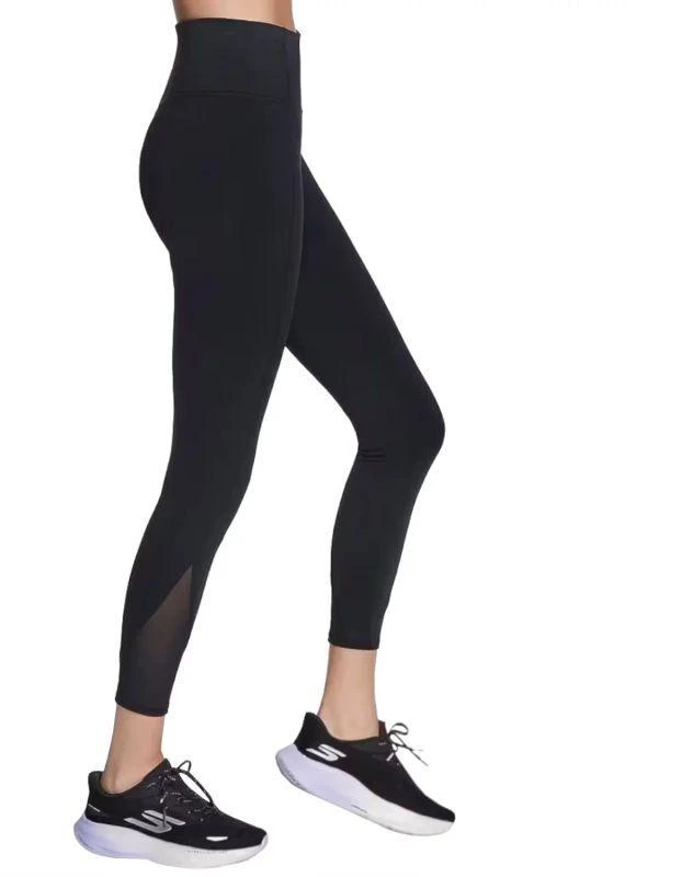 Skechers Tempo aukšto liemens 7/8 tamprės LG83-BLK juodos, L dydis