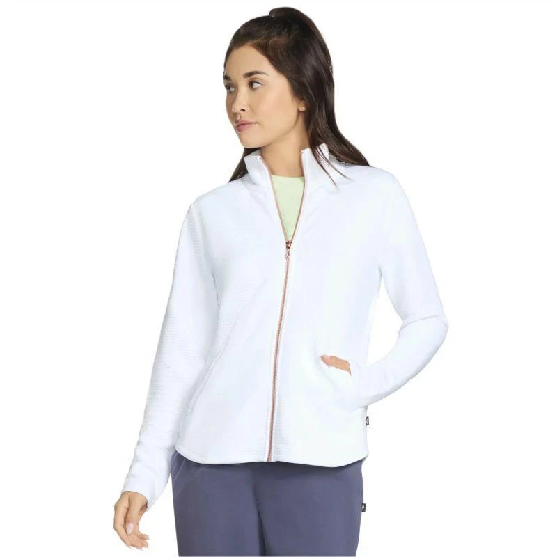 Skechers „The Hoodless Hoodie GoWalk Shine“ striukė, JA78-WHT, balta, L dydis