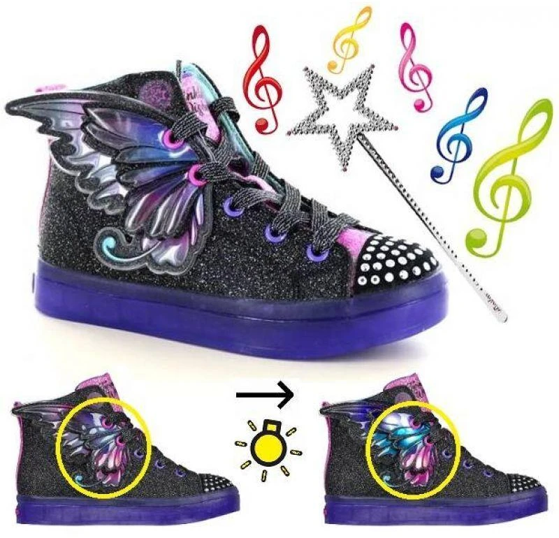 Skechers Twi-Lites 2.0 TWINKLE WISHES Jr batai 314350L-BKMT