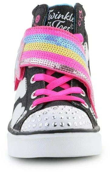 Skechers Twinkle Toes batai: Twinkle Sparks - Shooting Star Jr 314775L-BKMT