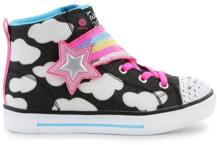 Skechers Twinkle Toes batai: Twinkle Sparks - Shooting Star Jr 314775L-BKMT