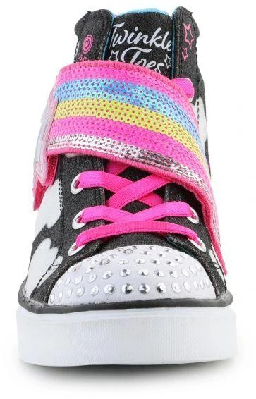 Skechers Twinkle Toes batai: Twinkle Sparks - Shooting Star Jr 314775L-BKMT