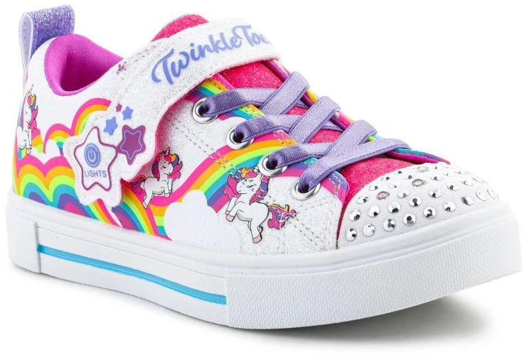 Skechers Twinkle Toes S Lights Twinkle Sparks Jumpin Clouds Jr 314809L-WMLT batai