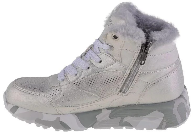 Skechers Uno Lite - Kamufliažinis blizgantis 310485L-SLGY Sidabrinis 29