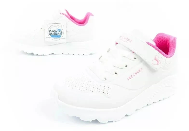 Skechers Uno Lite vaikiški sportiniai bateliai, balti, patogūs