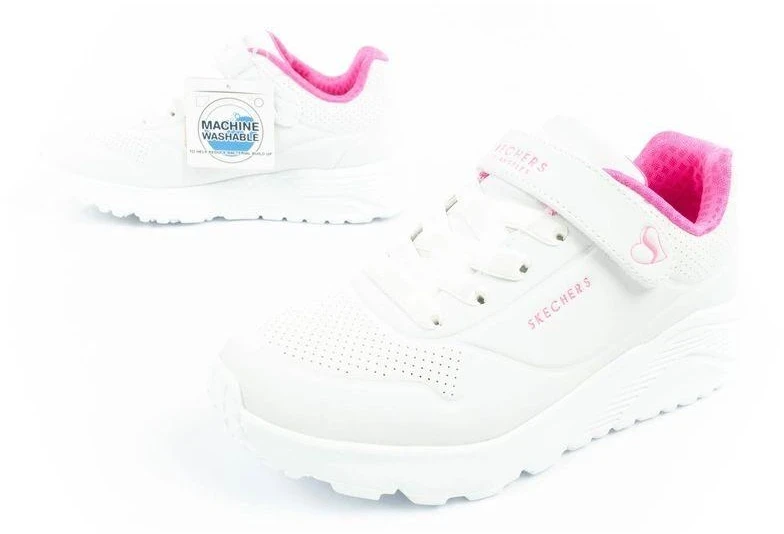 Skechers Uno Lite vaikiški sportiniai bateliai, balti, patogūs