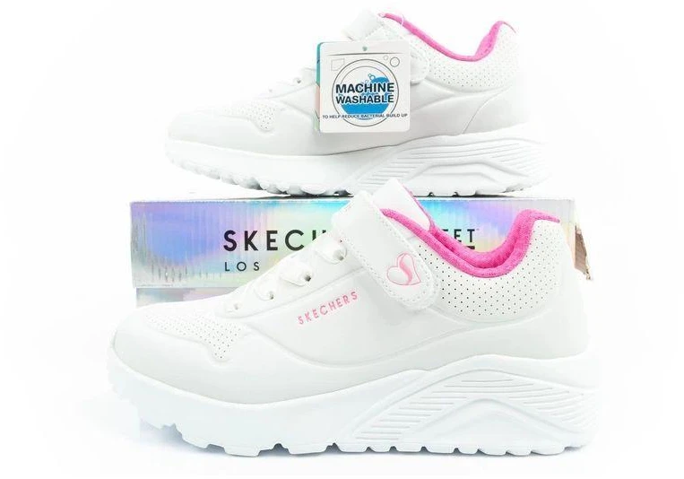Skechers Uno Lite vaikiški sportiniai bateliai, balti, patogūs