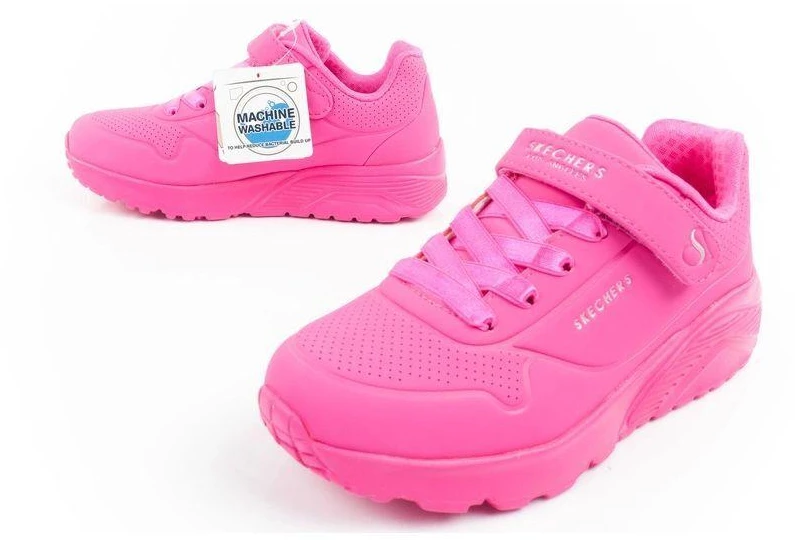 Skechers Uno Lite vaikiški sportiniai bateliai rožiniai patogūs