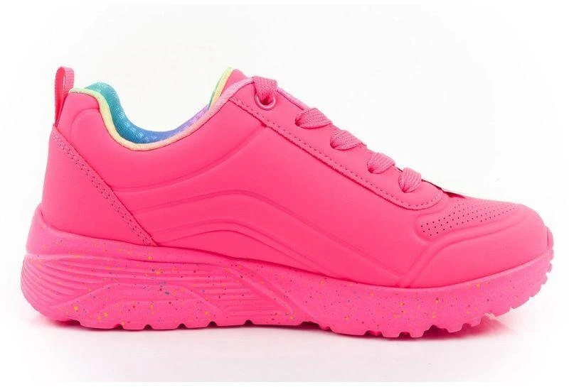 Skechers Uno Lite vaikiški sportiniai kedukai, rožiniai, patogūs.