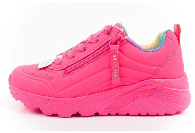 Skechers Uno Lite vaikiški sportiniai kedukai, rožiniai, patogūs.