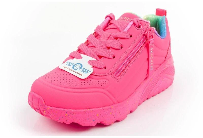 Skechers Uno Lite vaikiški sportiniai kedukai, rožiniai, patogūs.