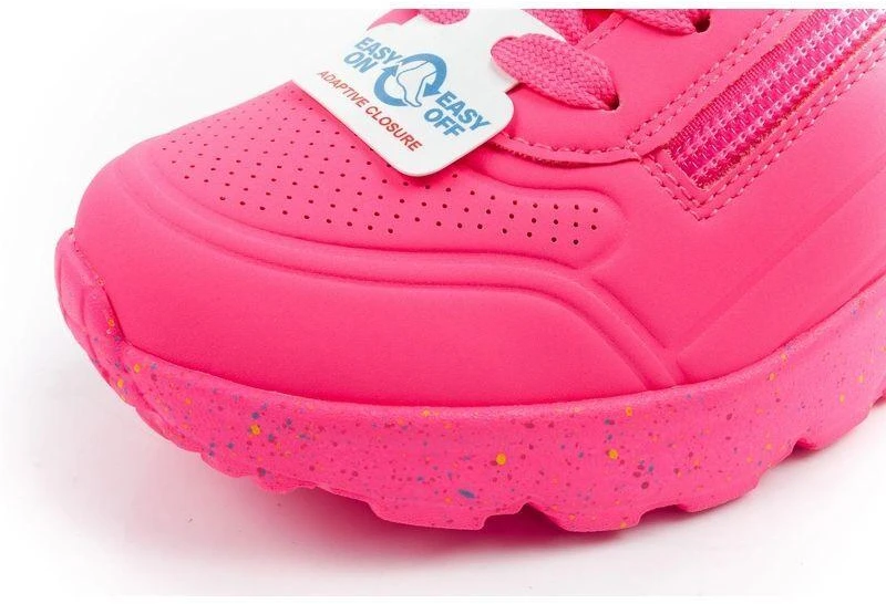 Skechers Uno Lite vaikiški sportiniai kedukai, rožiniai, patogūs.