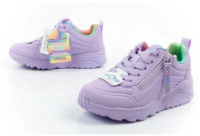 Skechers Uno Lite vaikiški sportiniai patogūs violetiniai bateliai