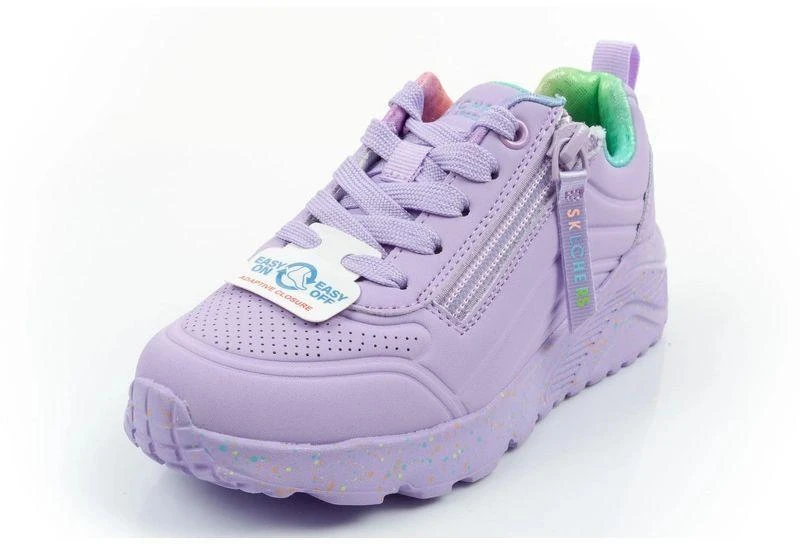Skechers Uno Lite vaikiški sportiniai patogūs violetiniai bateliai