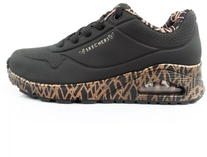 Skechers Uno-Loving Love moteriški sportiniai kedai, madingi juodi