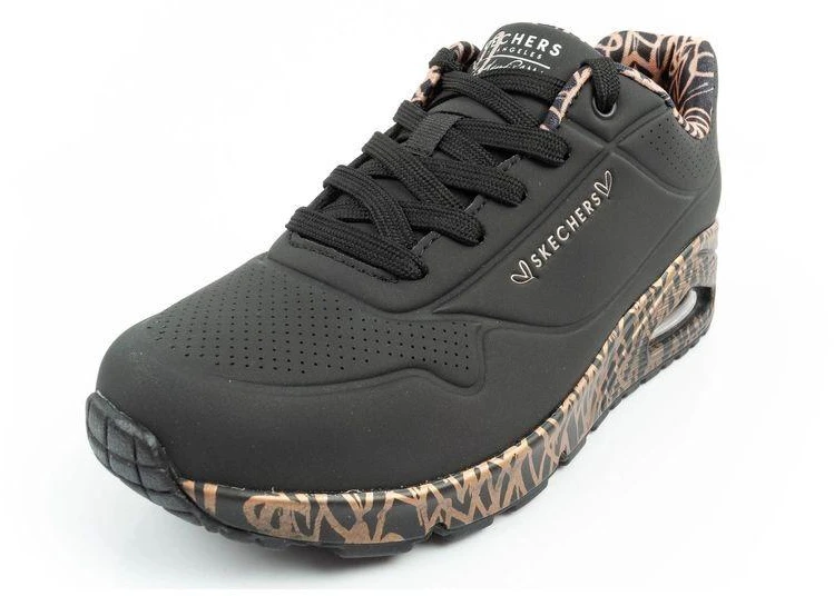 Skechers Uno-Loving Love moteriški sportiniai kedai, madingi juodi