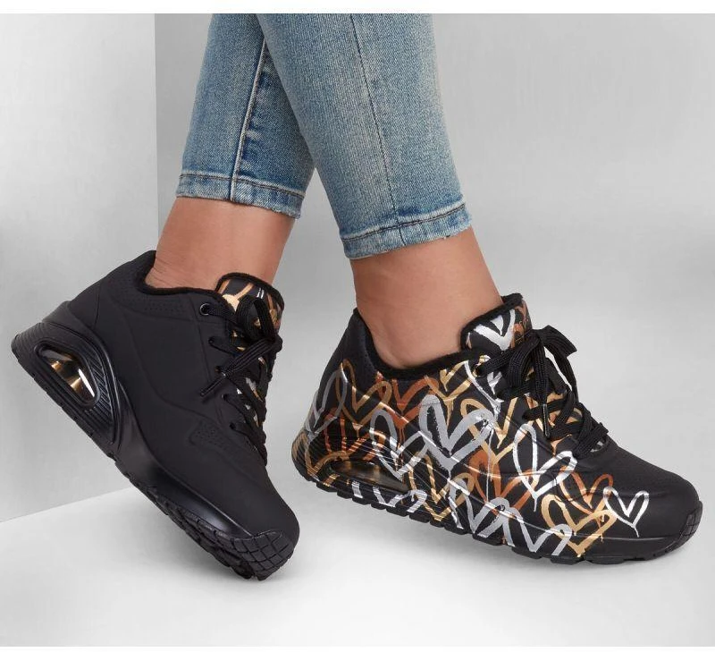 Skechers Uno Metallic Love W 155523/BKGD batai
