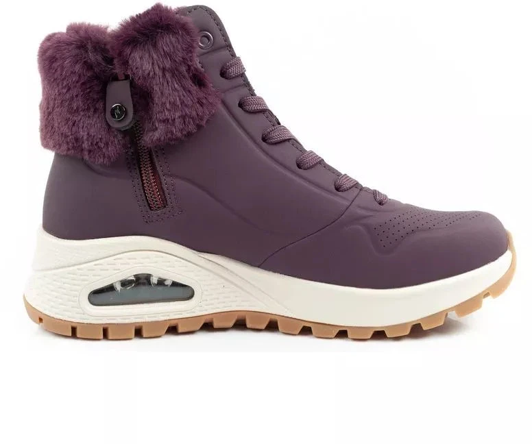 Skechers Uno Rugged moteriški izoliuoti žieminiai batai, violetiniai