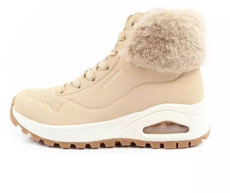Skechers Uno Rugged moteriški pašiltinti žieminiai batai rudi