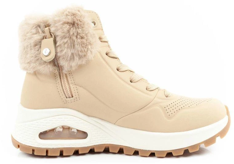 Skechers Uno Rugged moteriški pašiltinti žieminiai batai rudi