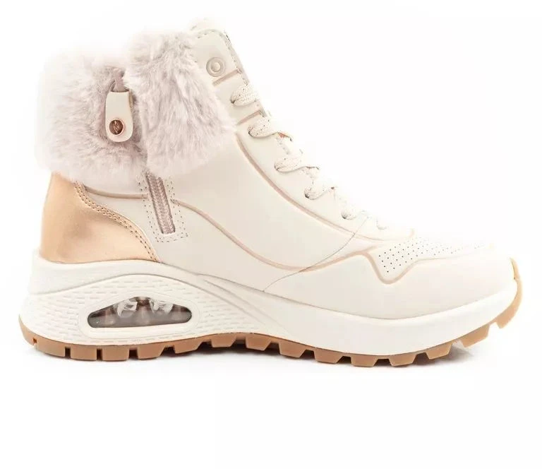 Skechers Uno Rugged moteriški sportiniai aulinukai, pašiltinti, žieminiai, smėlio spalvos
