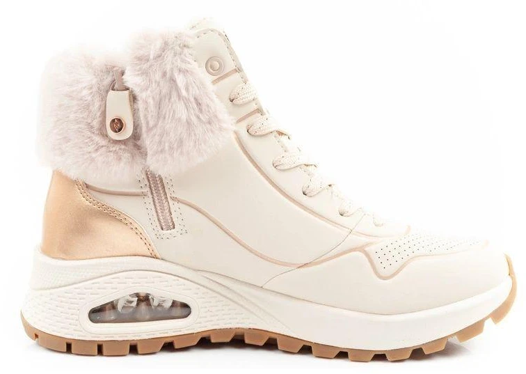 Skechers Uno Rugged moteriški sportiniai aulinukai, pašiltinti, žieminiai, smėlio spalvos