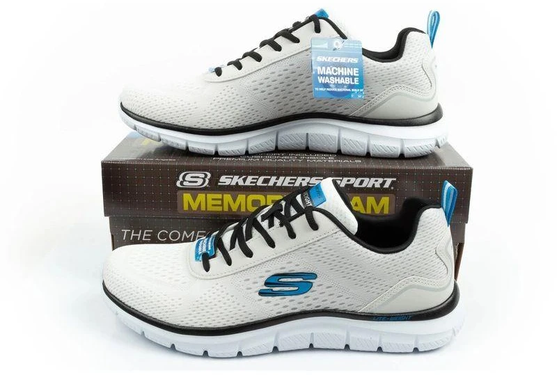 Skechers vyriški sportiniai batai Track-Ripkent patogūs lengvi madingi ecru