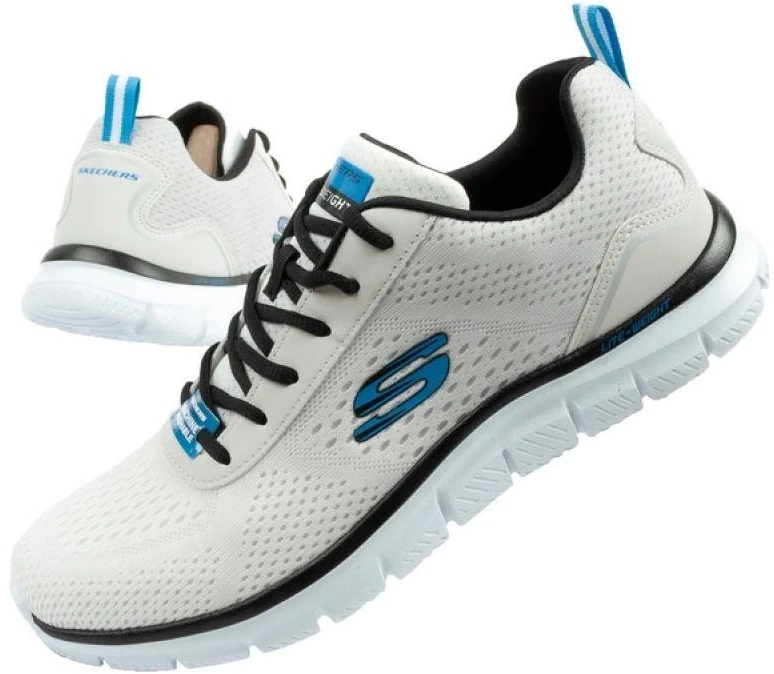 Skechers vyriški sportiniai batai Track-Ripkent patogūs lengvi madingi ecru