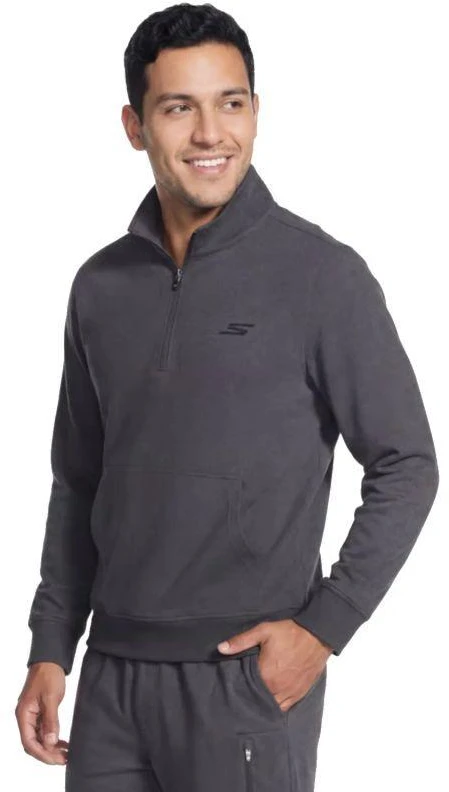 Skechers Weekend Easy 1/4 užtrauktuku segamas džemperis LT269-BKCC, juodas, L dydis