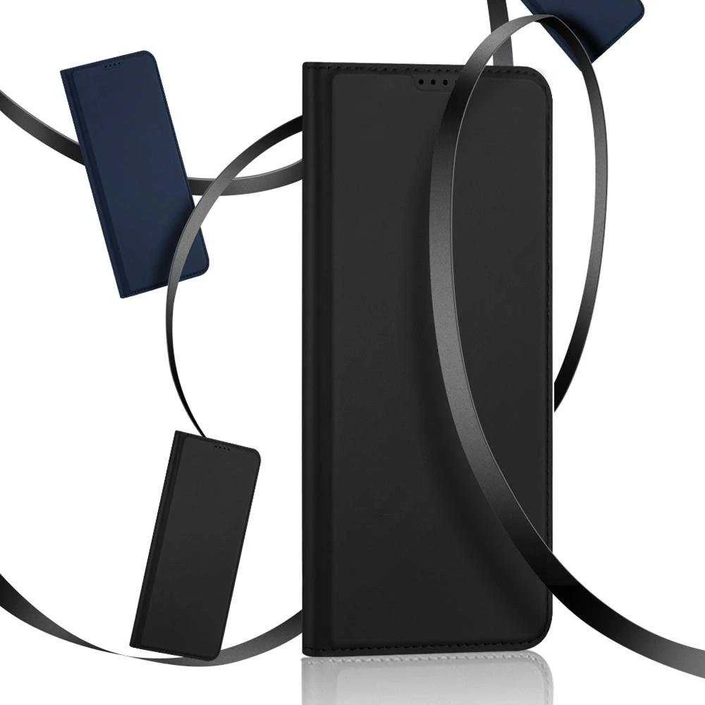 Dėklas Dux Ducis Skin Pro For Realme 10 5G / Realme 9i 5G atverčiamas Card Wallet su stoveliu dėkals telefonui juodos spalvos