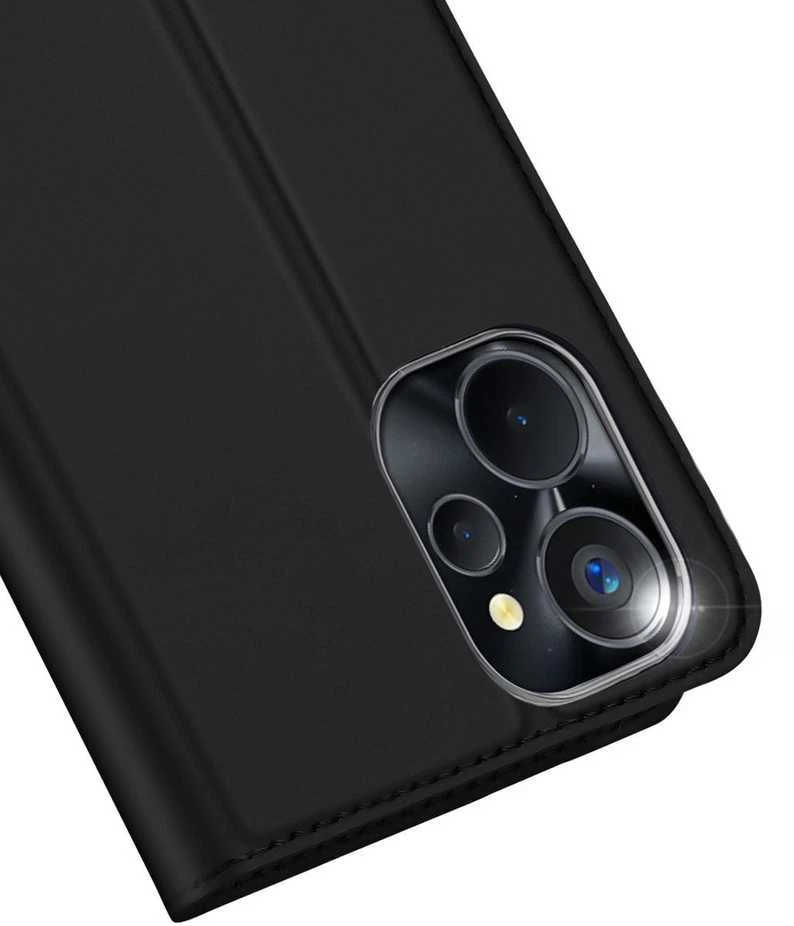Dėklas Dux Ducis Skin Pro For Realme 10 5G / Realme 9i 5G atverčiamas Card Wallet su stoveliu dėkals telefonui juodos spalvos