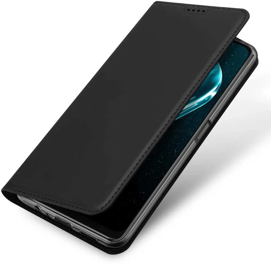 Dėklas Dux Ducis Skin Pro For Realme 10 5G / Realme 9i 5G atverčiamas Card Wallet su stoveliu dėkals telefonui juodos spalvos
