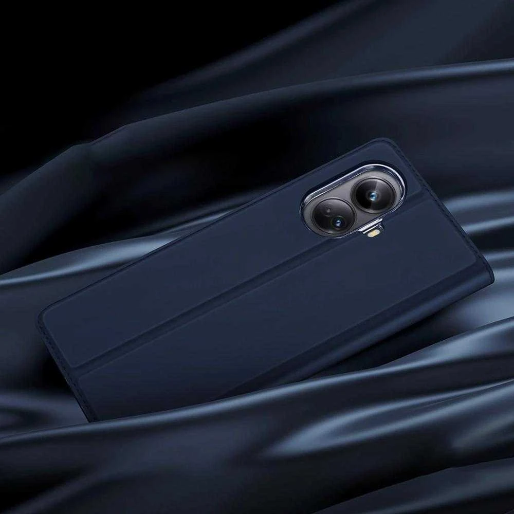 Dėklas Dux Ducis Skin Pro For Realme 10 5G / Realme 9i 5G atverčiamas Card Wallet su stoveliu dėkals telefonui juodos spalvos