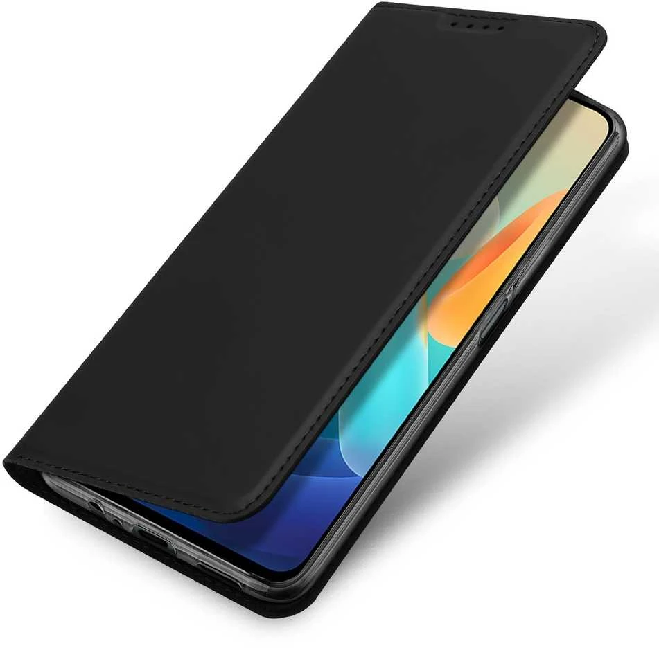 Dux Ducis Skin Pro Vivo Y16 / Y02s wallet atverčiamas dėklas telefonui juodos spalvos