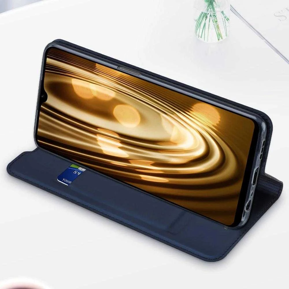 Dux Ducis Skin Pro atverčiamas Realme Narzo 50A dėklas telefonui juodos spalvos