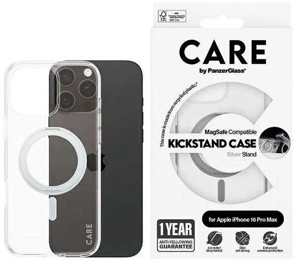 Panzer Glass CARE by PanzerGlass Feature Kickstand Apple iPhone 16 Pro Max 6.9" sidabrinis/sidabrinis MagSafe 1328