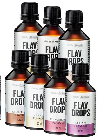 Skonio lašai Body Attack Flav Drops, marcipano skonio, 50 ml