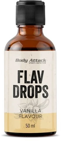 Skonio lašai Body Attack Flav Drops, marcipano skonio, 50 ml