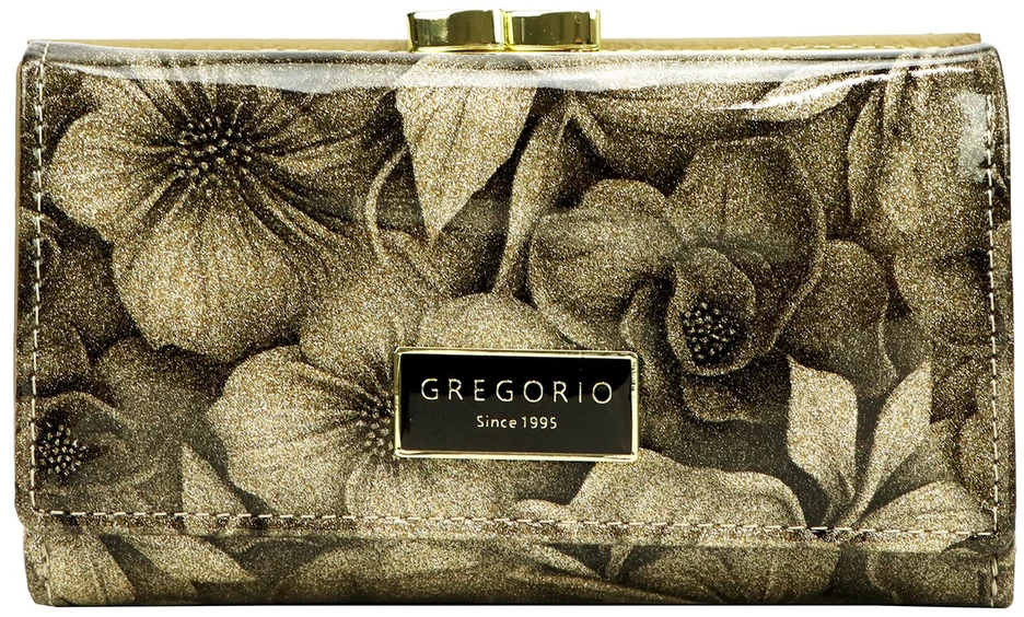 skóra naturalna + Damski portfel ze skóry ekologicznej Gregorio FRL-108