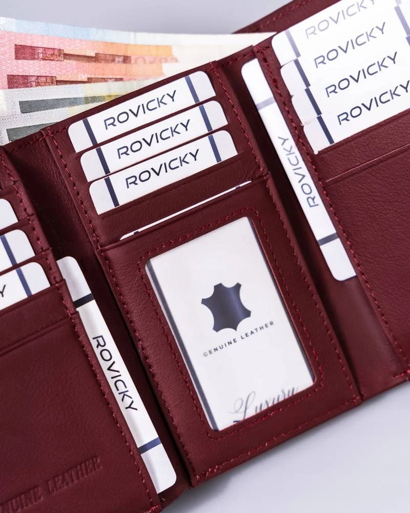 Odinė ir dirbtinės odos piniginė RFID ROVICKY RPX-23-3