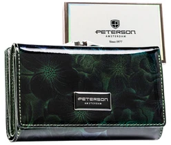 skóra naturalna + Damski portfel ze skóry ekologicznej Peterson PTN PS108-FDS